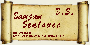 Damjan Stalović vizit kartica